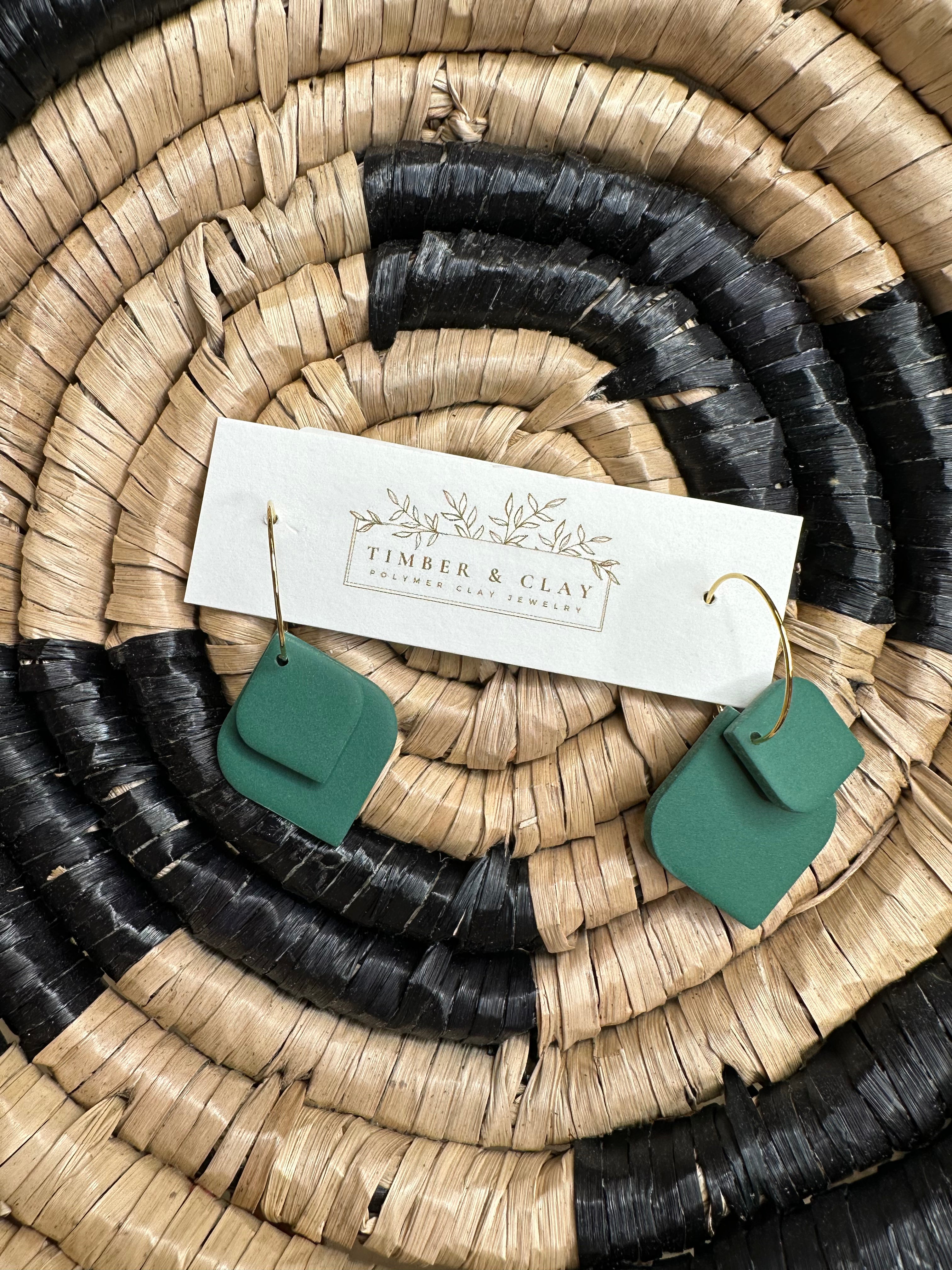 Green Dangle Earrings Jewelry - Earrings Timber & Clay