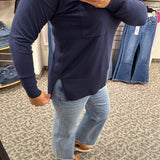 Ink Pocket Sweater Top - Sweater BE COOL