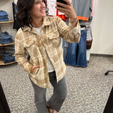 Beige Plaid Tullis Shacket Outerwear - Shacket THREAD & SUPPLY