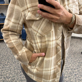 Beige Plaid Tullis Shacket Outerwear - Shacket THREAD & SUPPLY