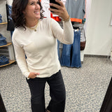 Cream Pocket Sweater Top - Sweater BE COOL