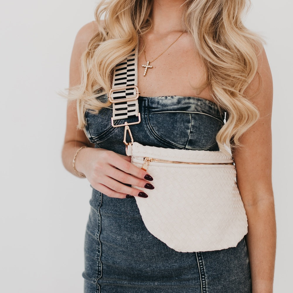 Westlyn Woven Bag (6 colors) Bags- Purses PRETTY SIMPLE WHOLESALE Cream