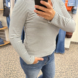 White/Black stripe Lauren Top Top - Tee THREAD & SUPPLY