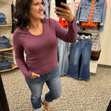 Eggplant Stripe Lauren Top Top - Tee THREAD & SUPPLY