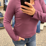 Eggplant Stripe Lauren Top Top - Tee THREAD & SUPPLY