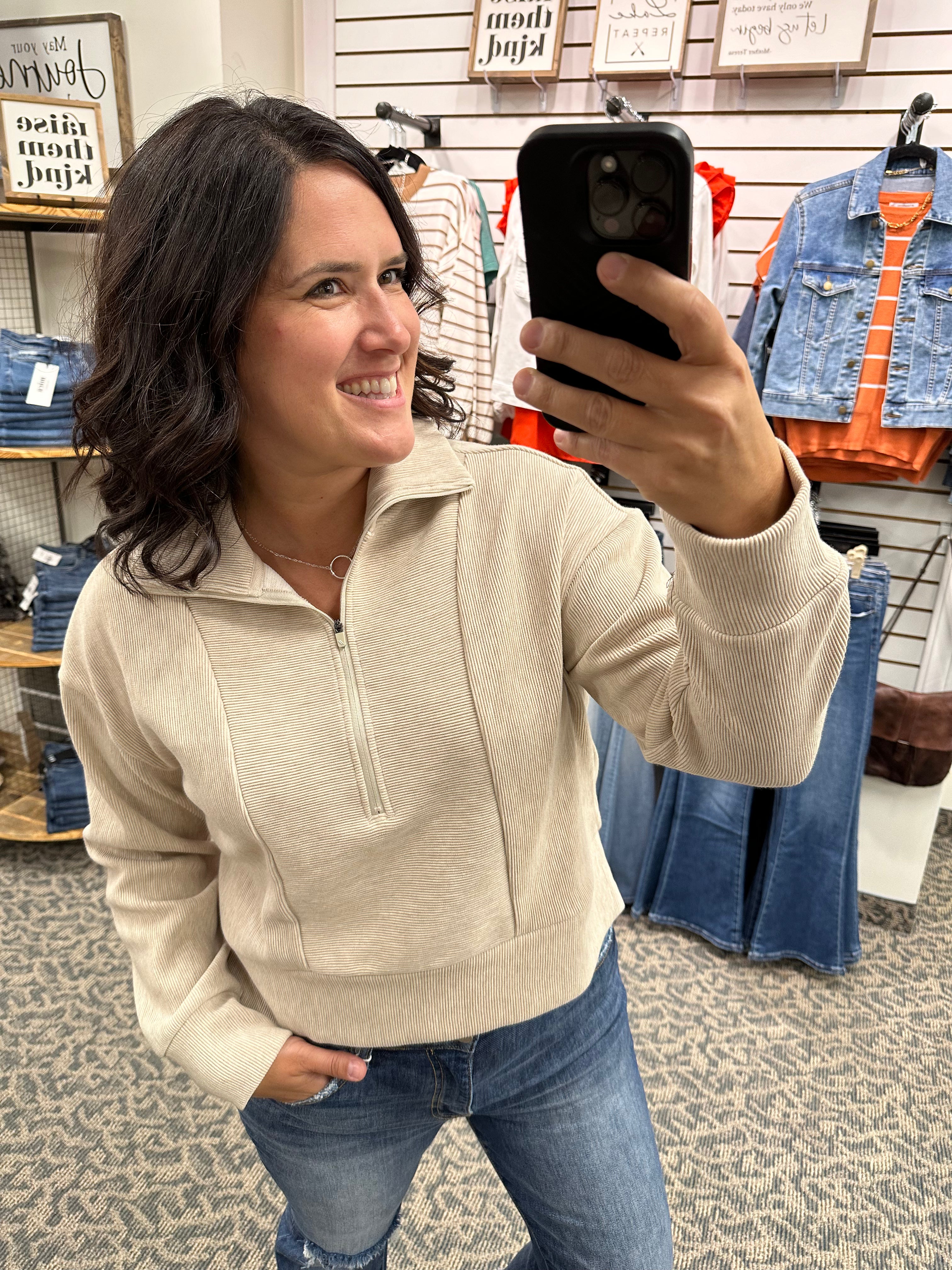 Pale Heather Kristine Pullover Top - Sweatshirt THREAD & SUPPLY