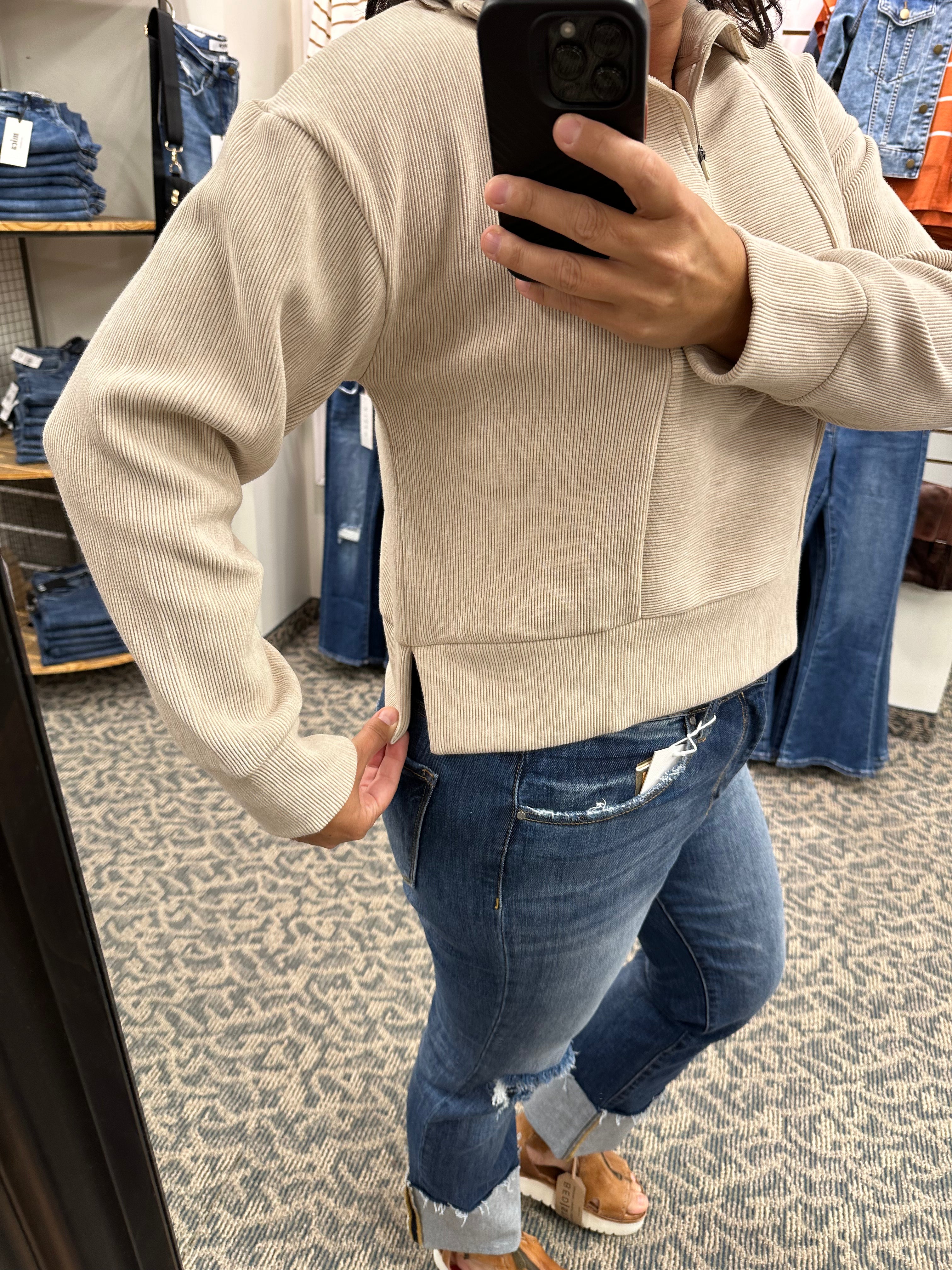 Pale Heather Kristine Pullover Top - Sweatshirt THREAD & SUPPLY