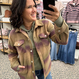Eggplant Ombre Tullis Shacket Outerwear - Shacket THREAD & SUPPLY