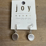 Silver Mod Chic Disc Fishhook Earrings Jewelry - Earrings JOY SUSAN