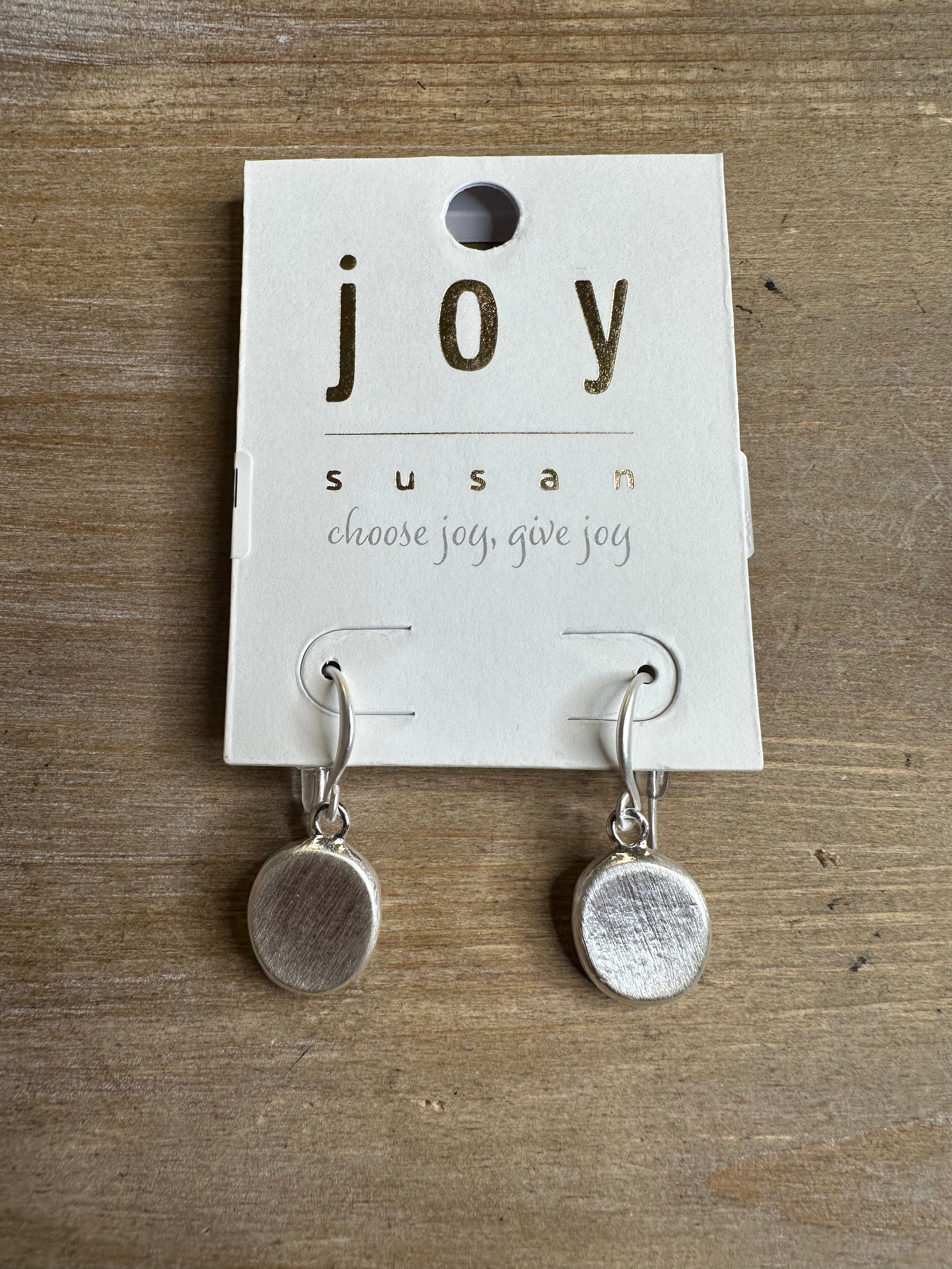Silver Mod Chic Disc Fishhook Earrings Jewelry - Earrings JOY SUSAN