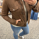 Chocolate Amanda Boxy Jacket (Kut) Outerwear- Jackets KUT FROM THE KLOTH