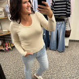 Wood/Ash Stripe Lauren Top Top - Tee THREAD & SUPPLY