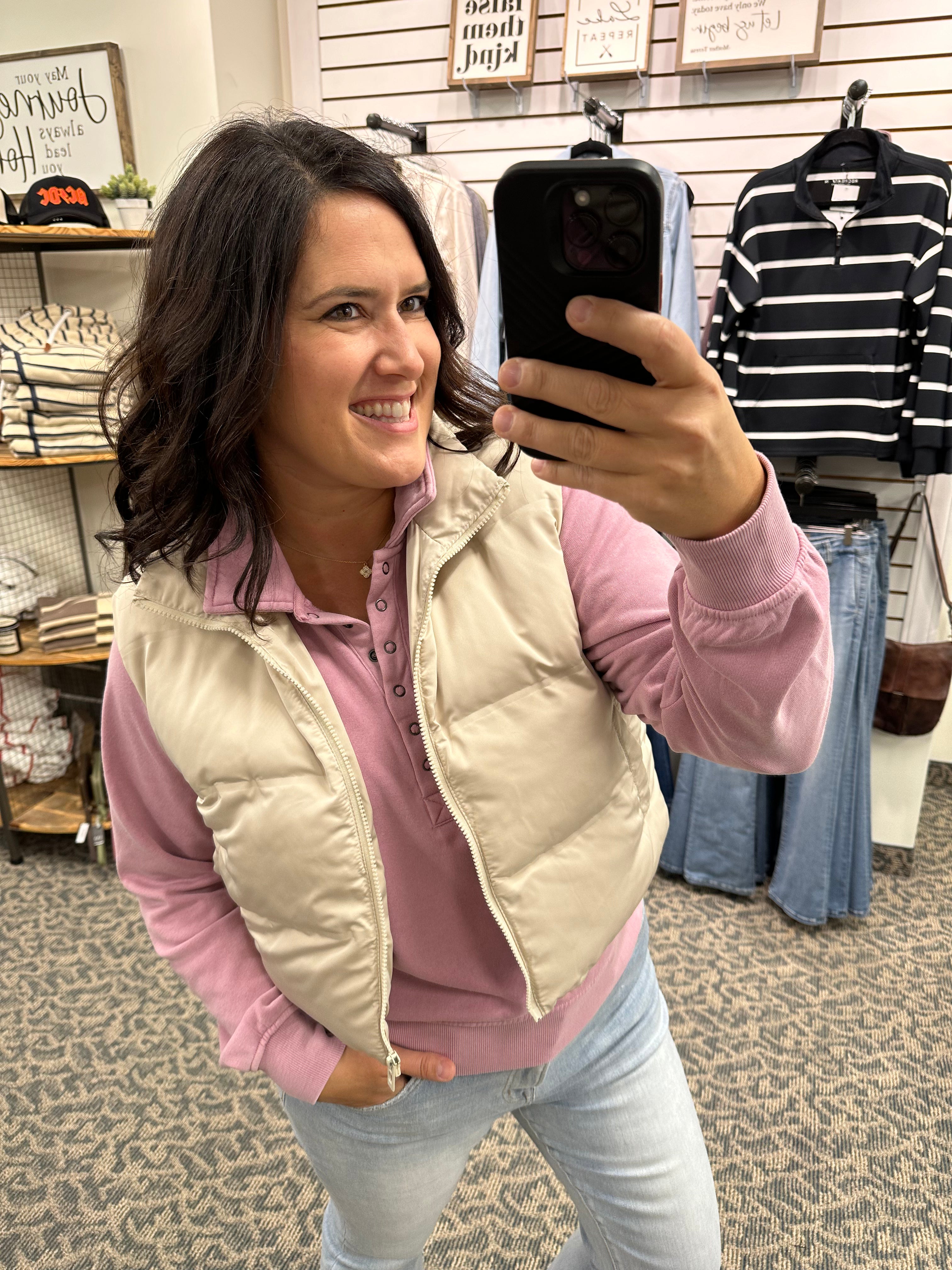 Cream Issey Vest Outerwear - Vest THREAD & SUPPLY