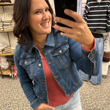 Dark Denim Julia Jacket jean jacket KUT FROM THE KLOTH