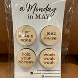 Funny Pack of 4 Magnets Home- Decor A MONDAY IN MAY