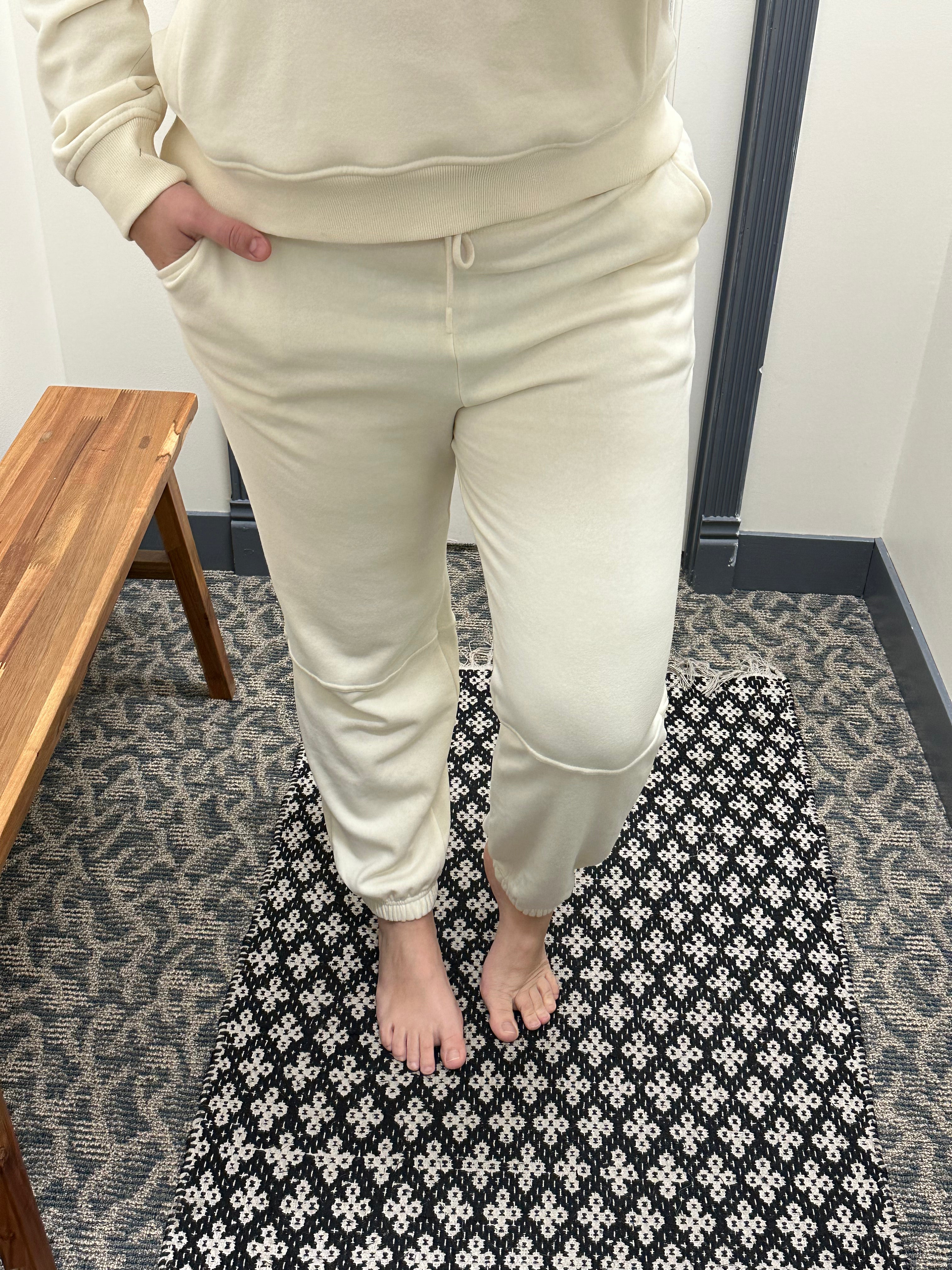 Ivory Katherine Joggers Bottoms- Joggers THREAD & SUPPLY
