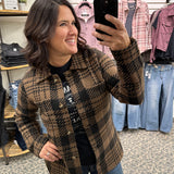 Brown Black Leah Coat Tops - Button Ups THREAD & SUPPLY