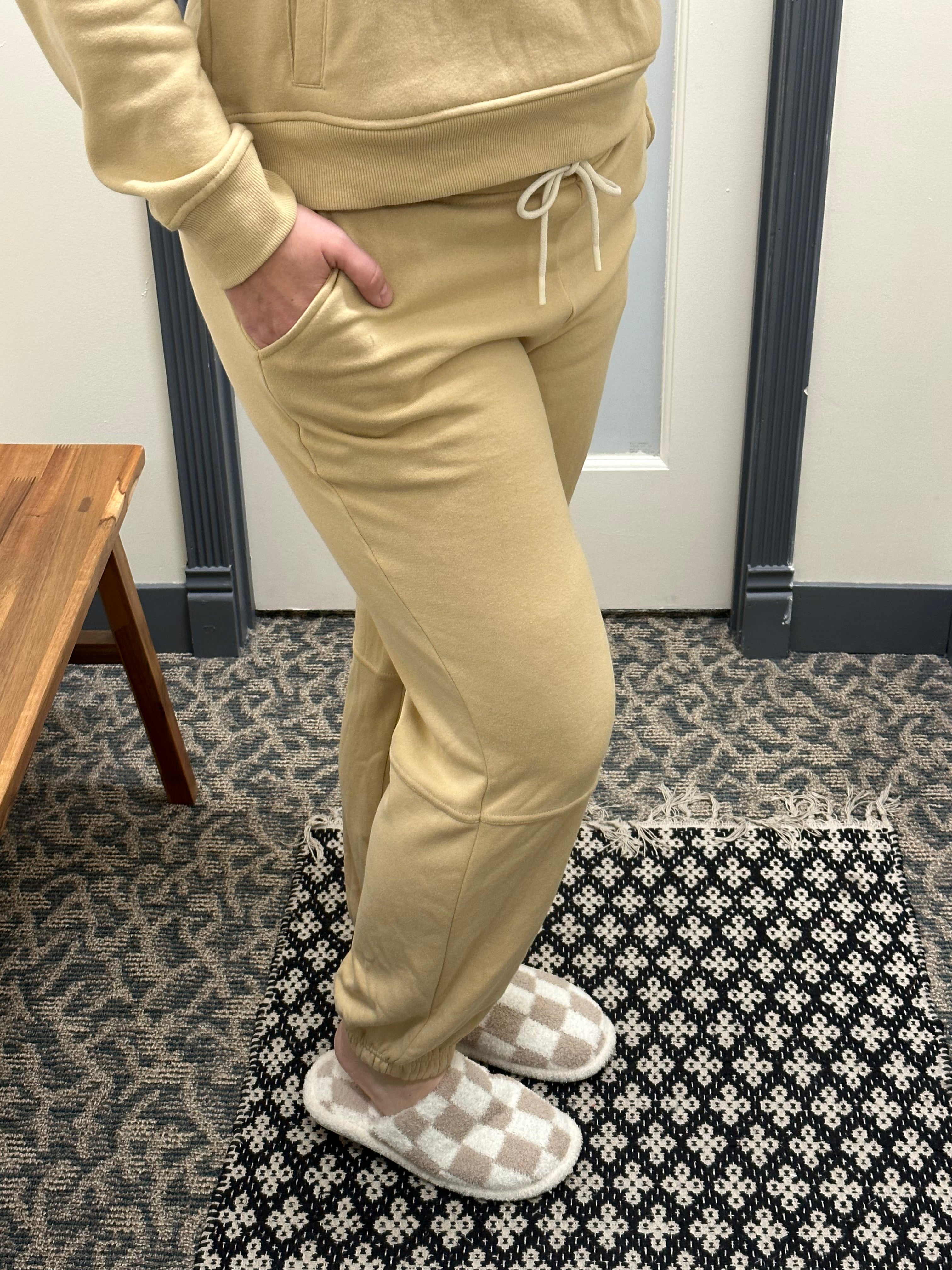 Sand Katherine Joggers Bottoms- Joggers THREAD & SUPPLY