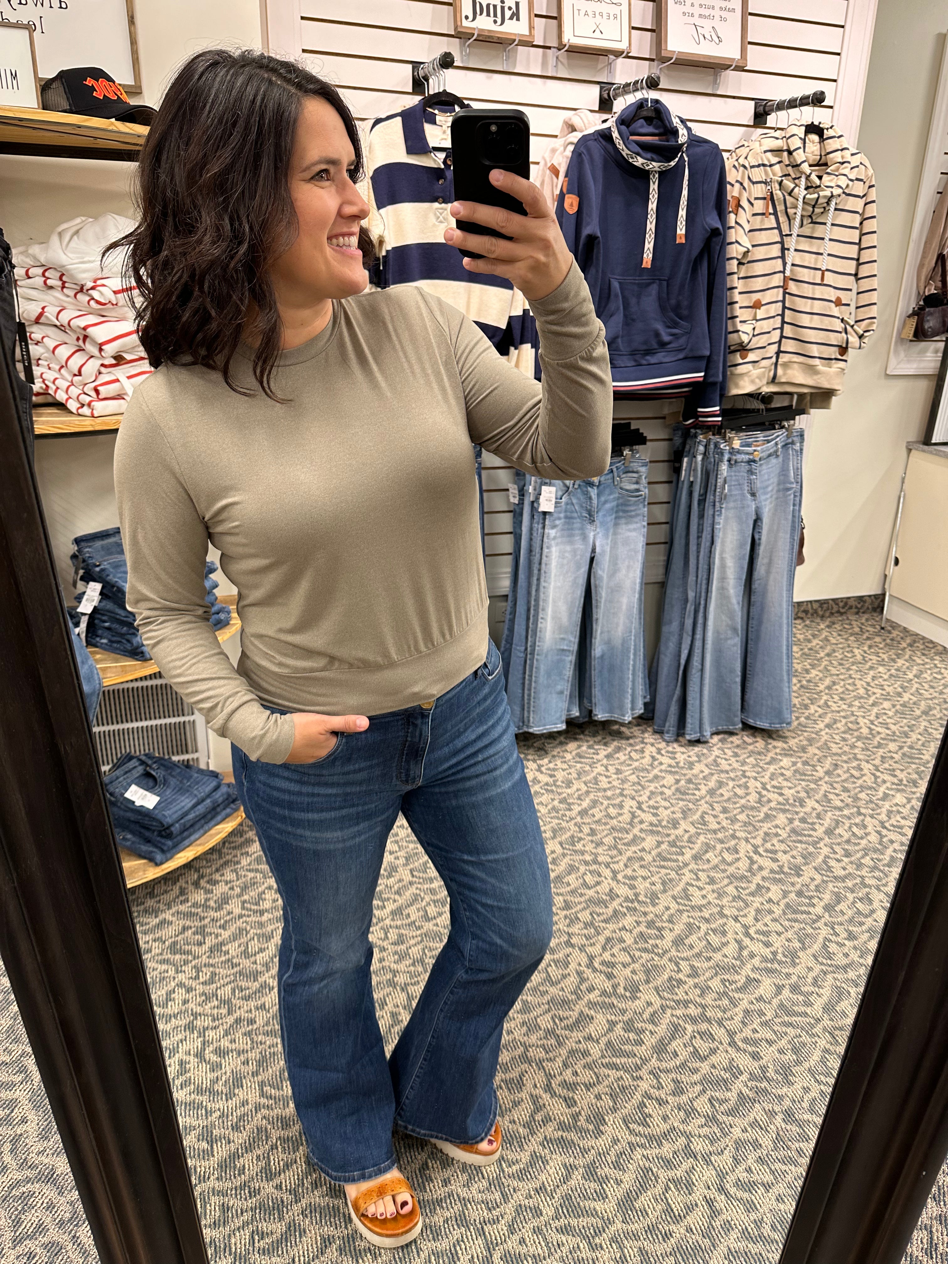 Birch Yoga Crewneck Top Tops- Tees FORNIA APPAREL