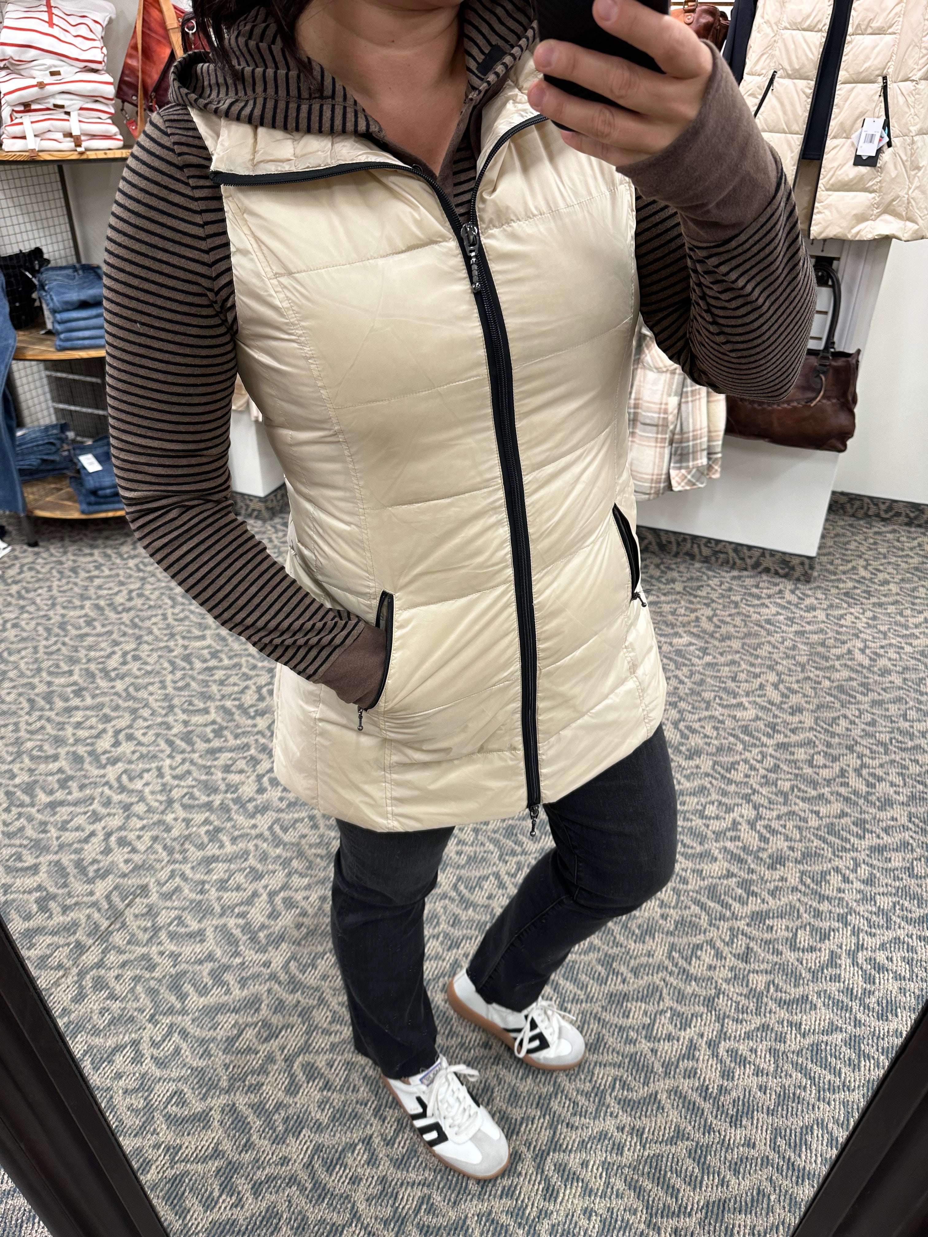 Long Bone Down Vest Outerwear - Vest Anorak