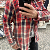 Red Navy Tan Marlee Plaid Tops - Button Ups PANACHE