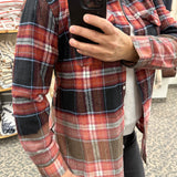 Black Rust Blue Marlee Plaid Tops - Button Ups PANACHE
