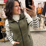 Long Moss Down Vest Outerwear - Vest Anorak