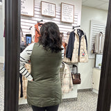 Long Moss Down Vest Outerwear - Vest Anorak