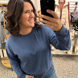 Navy Downy Top Top - Sweatshirt THREAD & SUPPLY