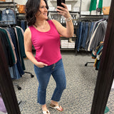 Fuchsia Round Neck Tank TANK TOP STACCATO