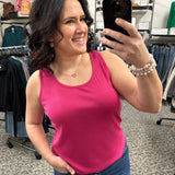 Fuchsia Round Neck Tank TANK TOP STACCATO