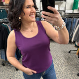 Purple Round Neck Tank TANK TOP STACCATO