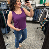 Purple Round Neck Tank TANK TOP STACCATO