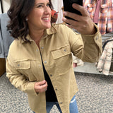 Tan Whiskey Weather Shacket Outerwear- Jackets PANACHE