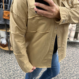 Tan Whiskey Weather Shacket Outerwear- Jackets PANACHE