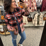 Black Rust Blue Marlee Plaid Tops - Button Ups PANACHE