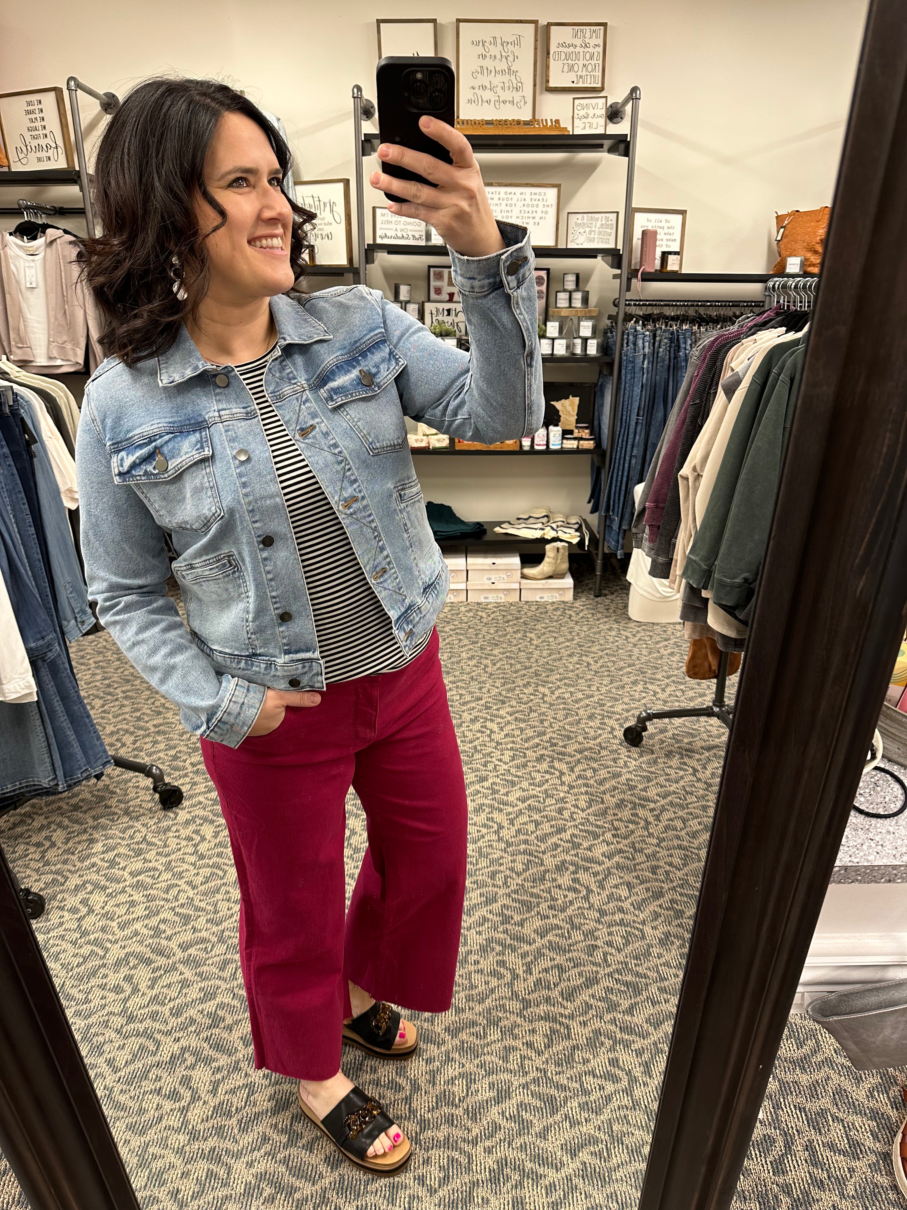 Dragon Fruit Meg Wide Leg Pants (KUT) jeans KUT FROM THE KLOTH