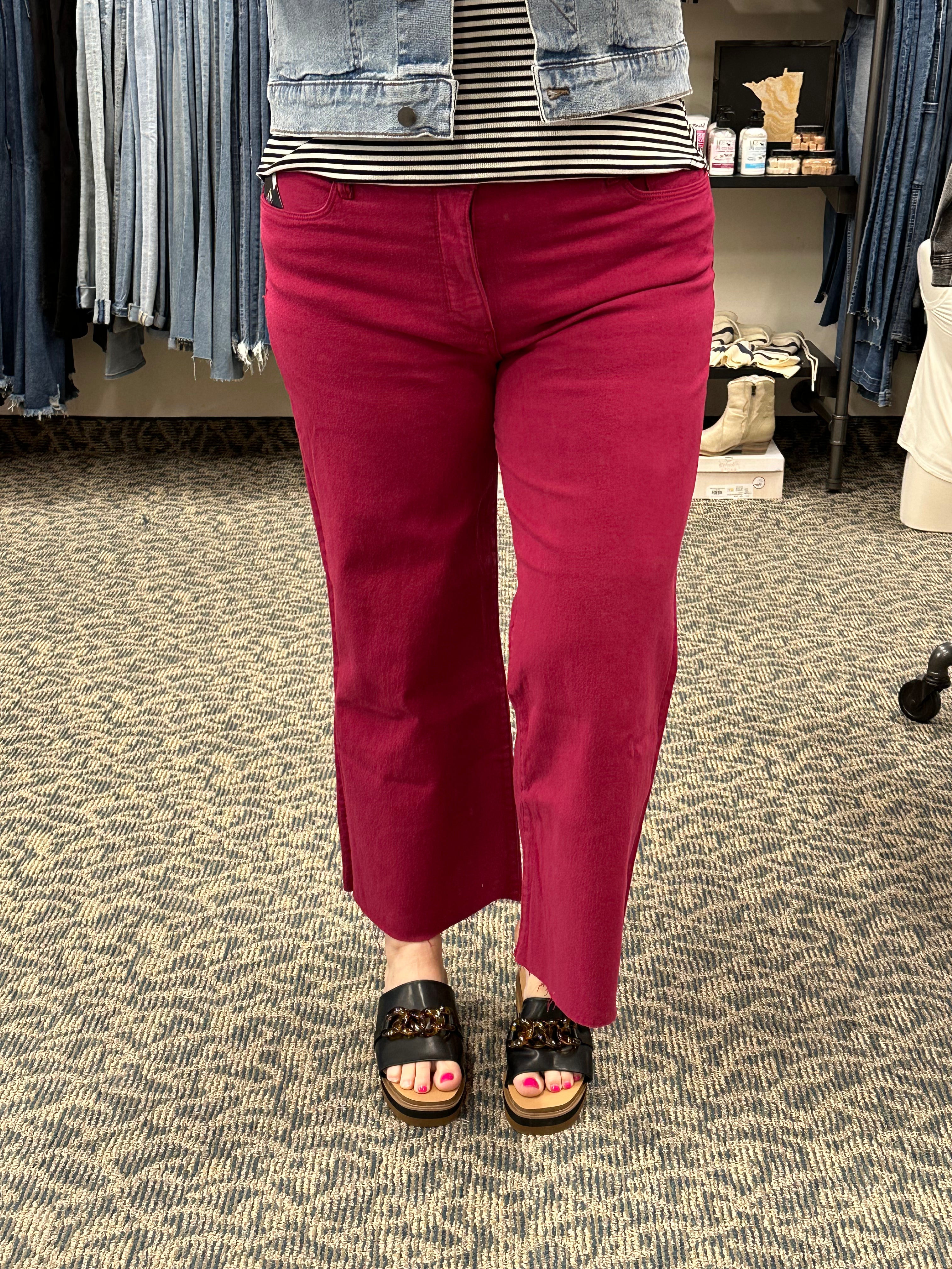Dragon Fruit Meg Wide Leg Pants (KUT) jeans KUT FROM THE KLOTH