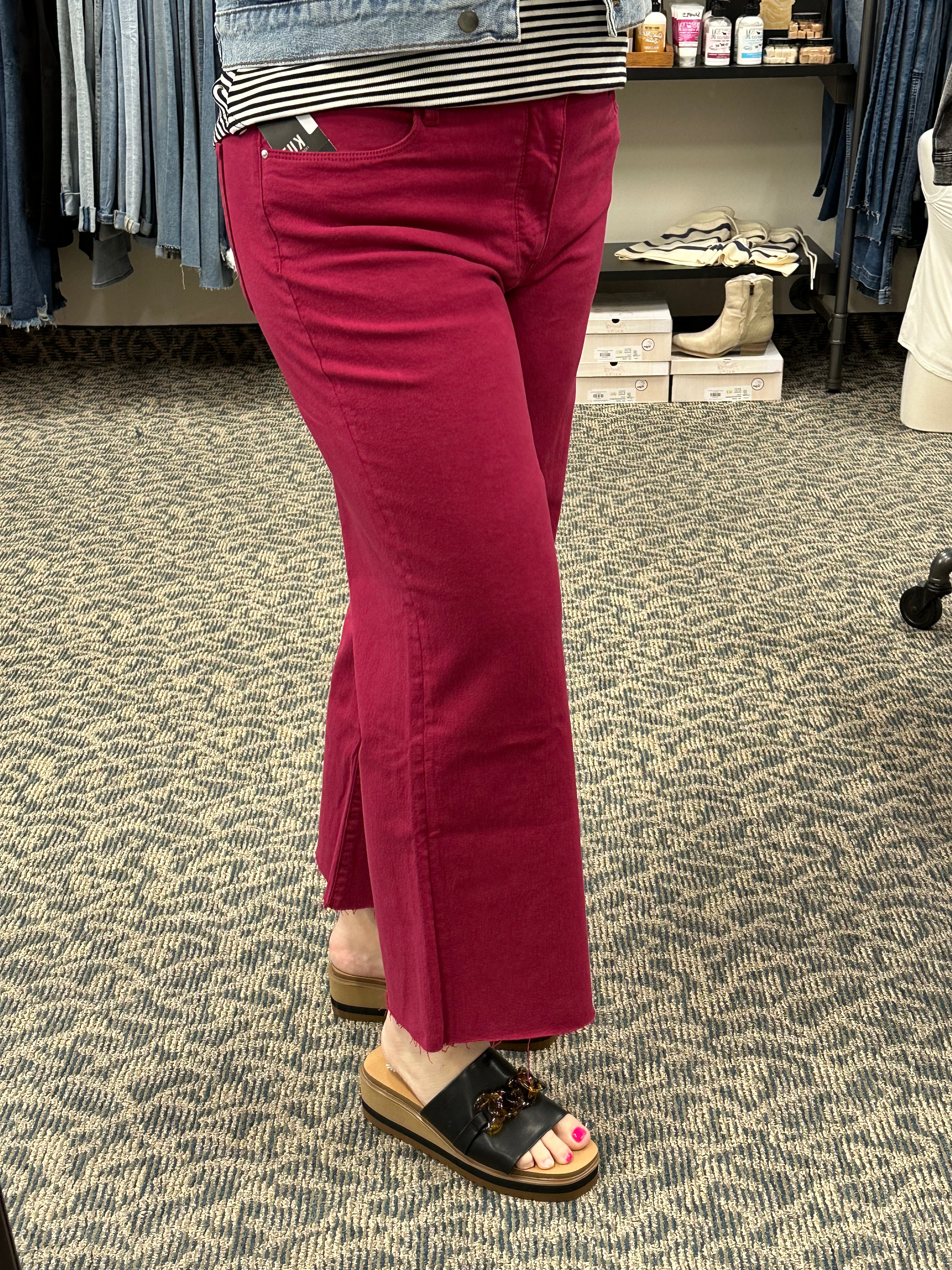Dragon Fruit Meg Wide Leg Pants (KUT) jeans KUT FROM THE KLOTH