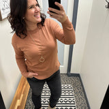 Terracotta Sweater Top Top - Sweater BE COOL