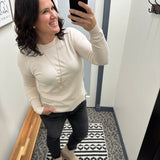 Cream Sweater Top Top - Sweater BE COOL