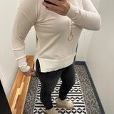 Cream Sweater Top Top - Sweater BE COOL