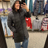 Black Quilted Hooded Jacket Outerwear- Jackets Anorak
