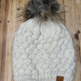 Cream Pom Hat Accessories - Hat PANACHE