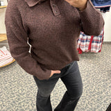 Heather Coffee Amaya Sweater Top - Sweater THREAD & SUPPLY