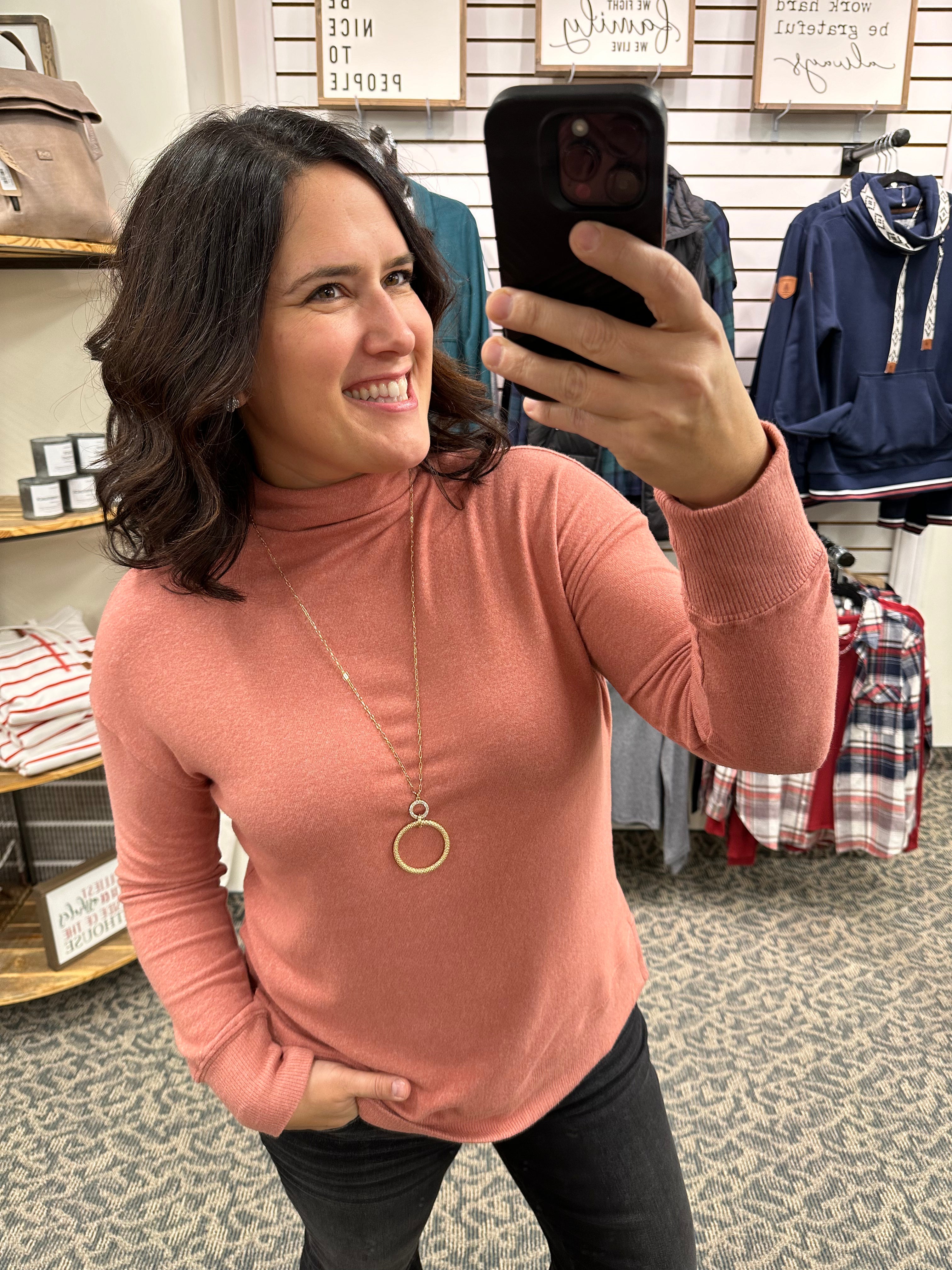 Poppy Mockneck Sweater Top - Sweater BE COOL