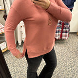 Poppy Mockneck Sweater Top - Sweater BE COOL