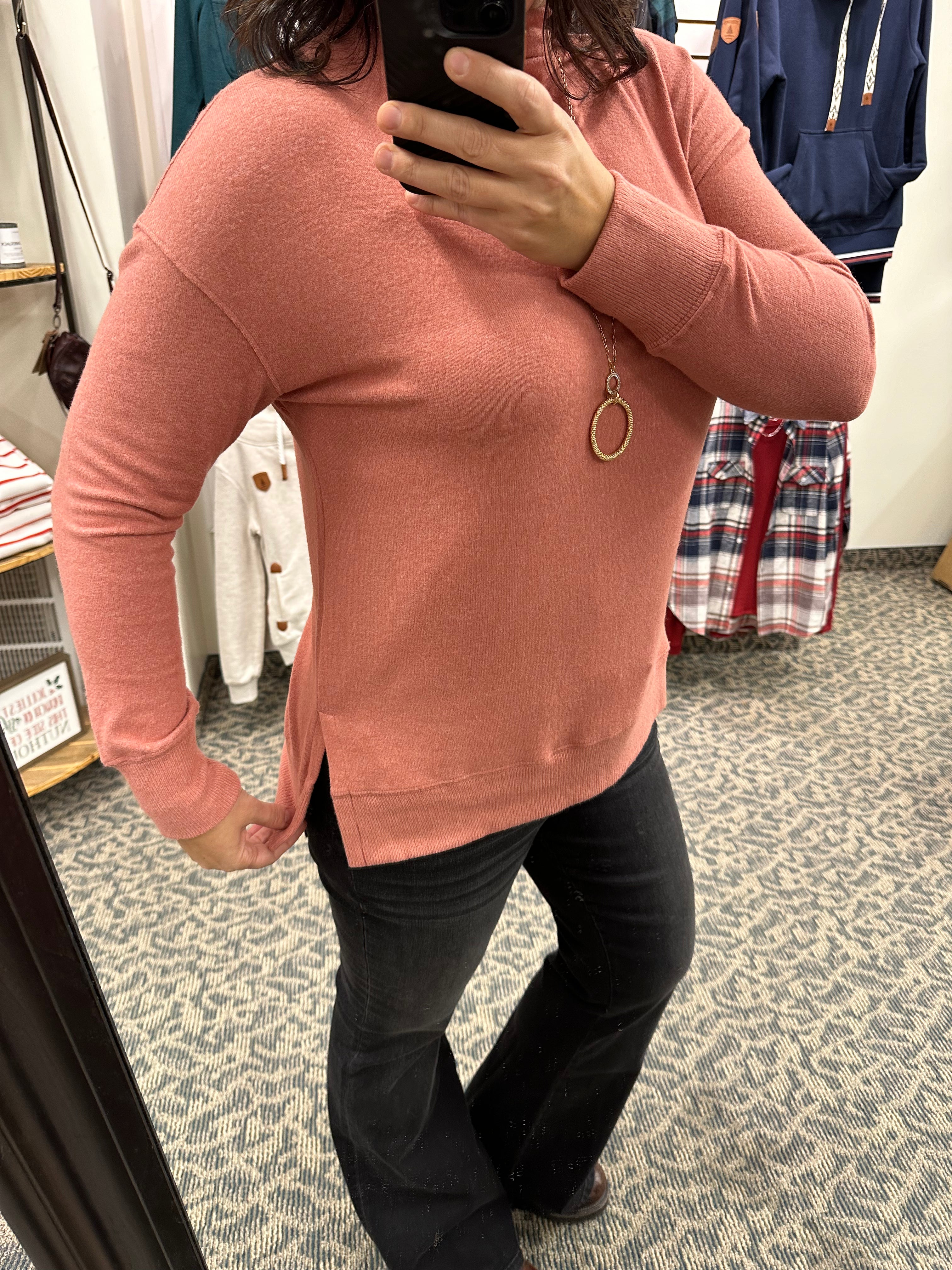 Poppy Mockneck Sweater Top - Sweater BE COOL