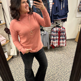 Poppy Mockneck Sweater Top - Sweater BE COOL