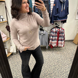 Mocha Mockneck Sweater Top - Sweater BE COOL
